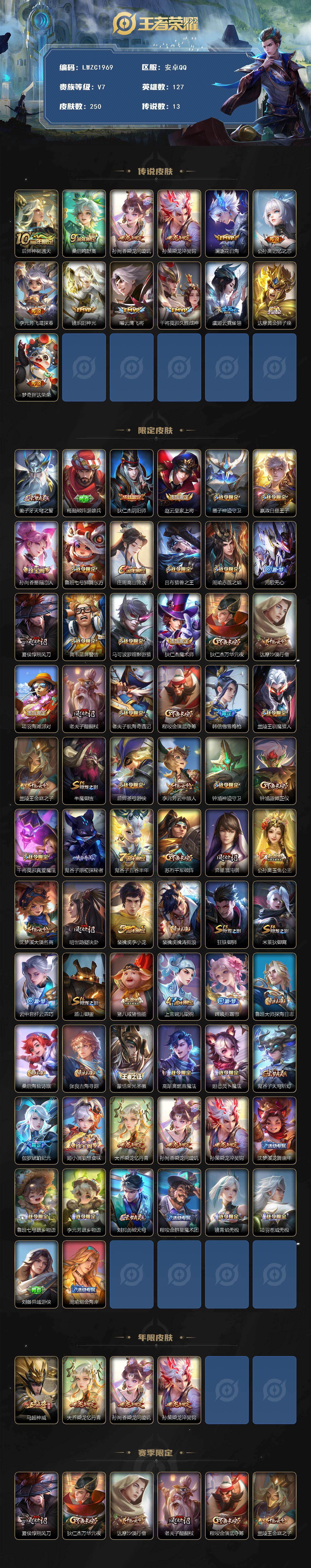 WZLX463046王者荣耀账号详情图2