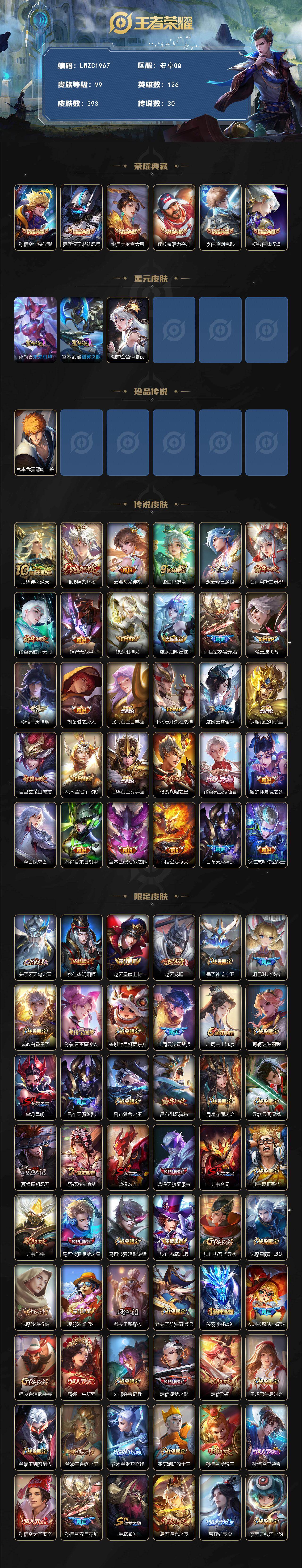 WZCMW464506王者荣耀账号详情图2