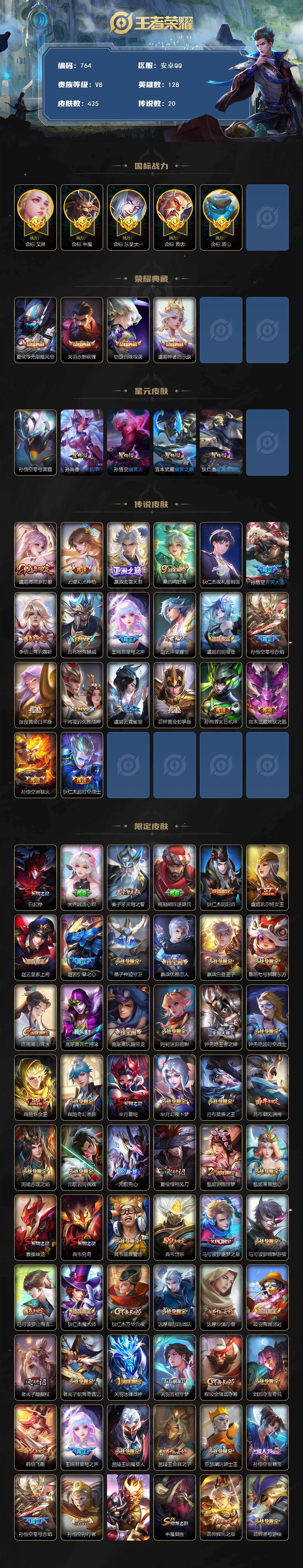 WZCMW496099王者荣耀账号详情图2