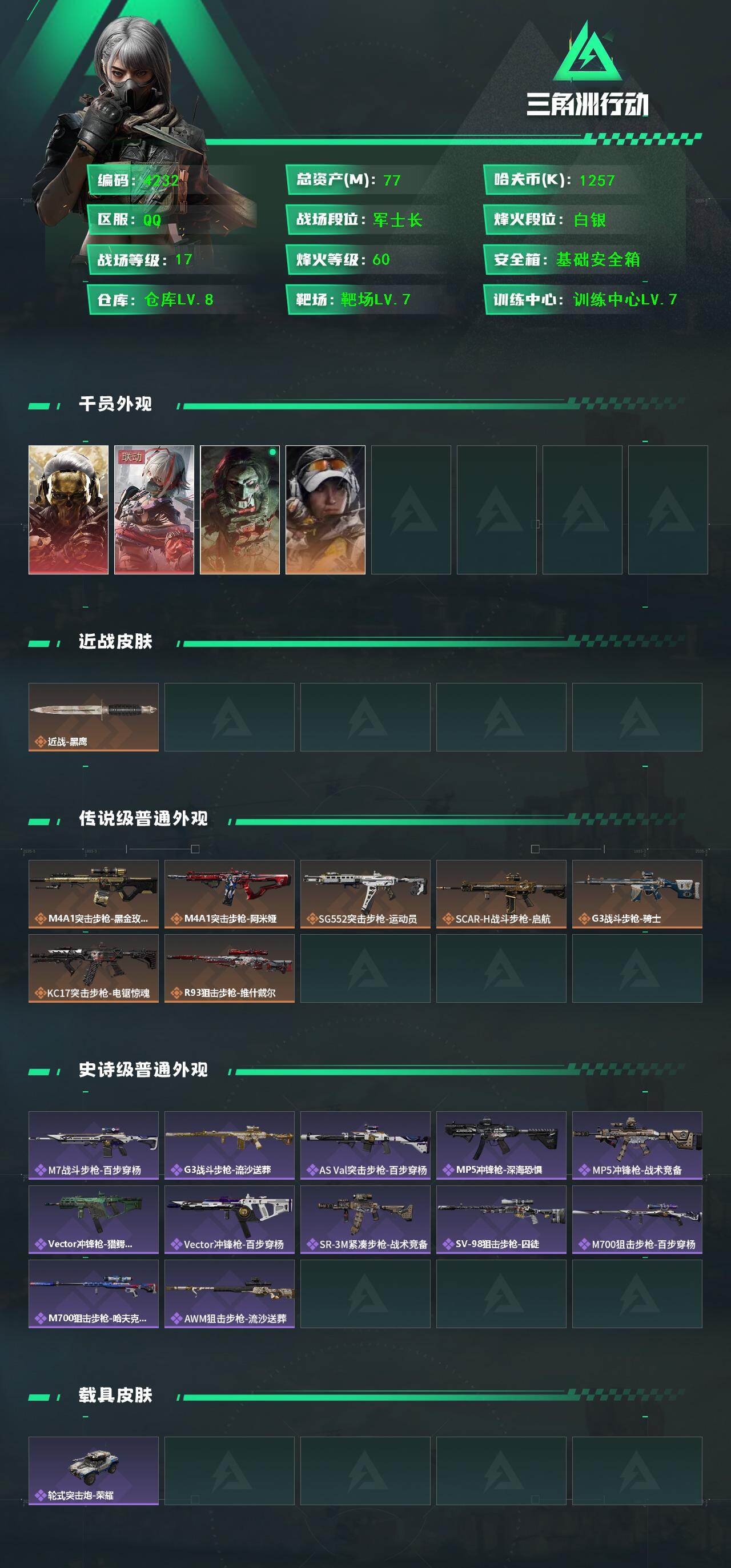 SJZCMW413920三角洲行动账号详情图2