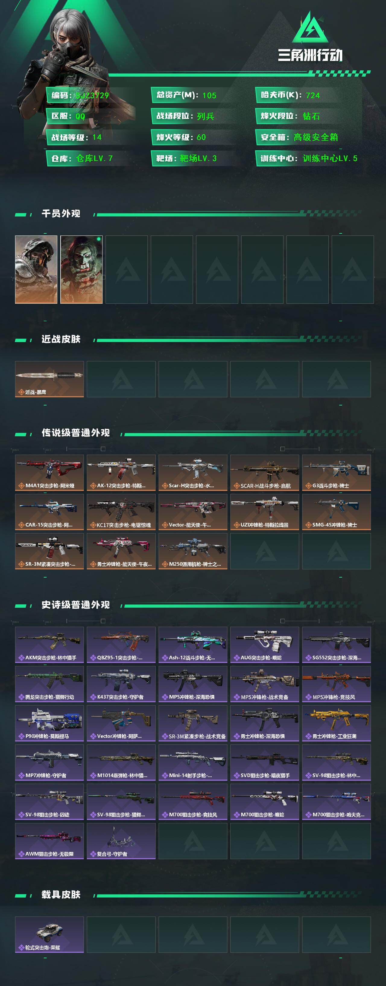 SJZQM414740三角洲行动账号详情图3