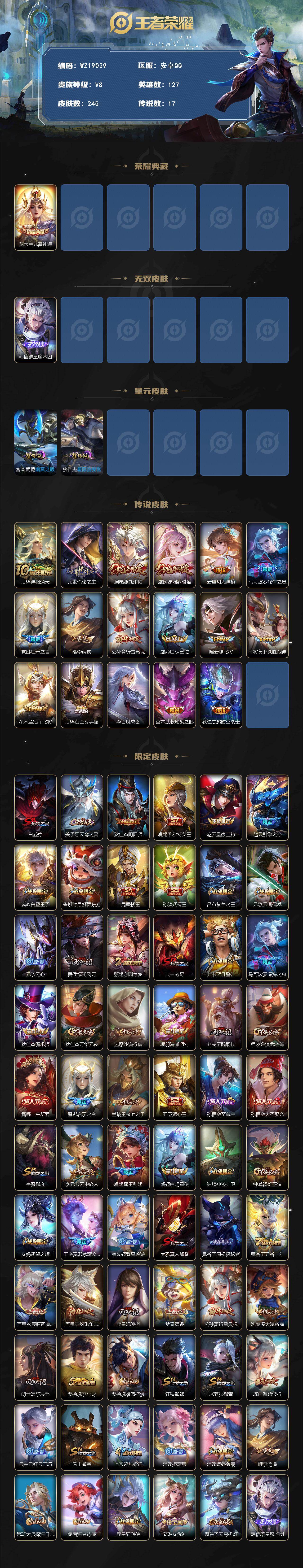 WZ03465631王者荣耀账号详情图2