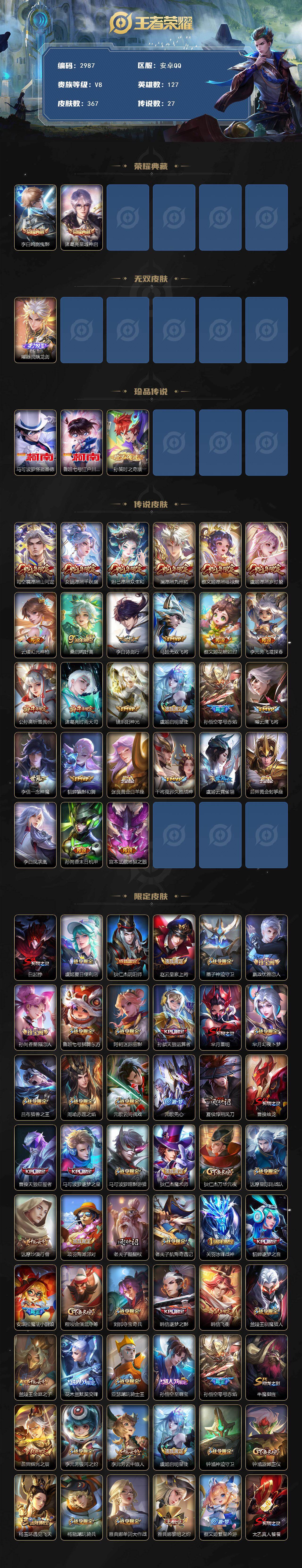 WZCMW456407王者荣耀账号详情图2