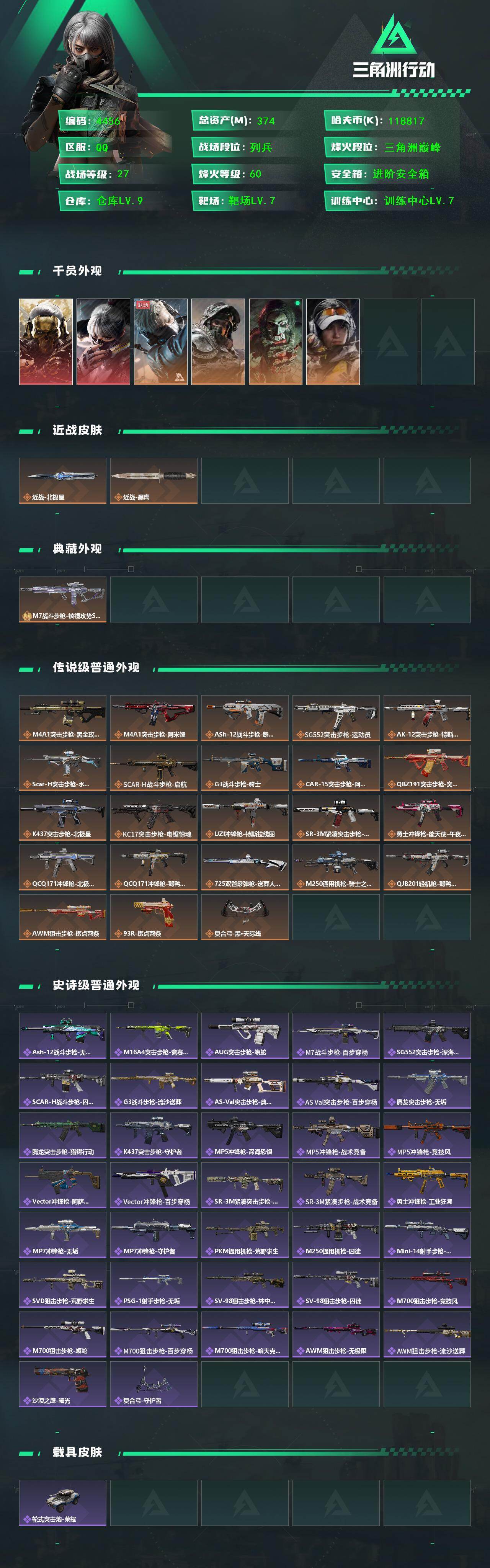 SJZCMW414546三角洲行动账号详情图2