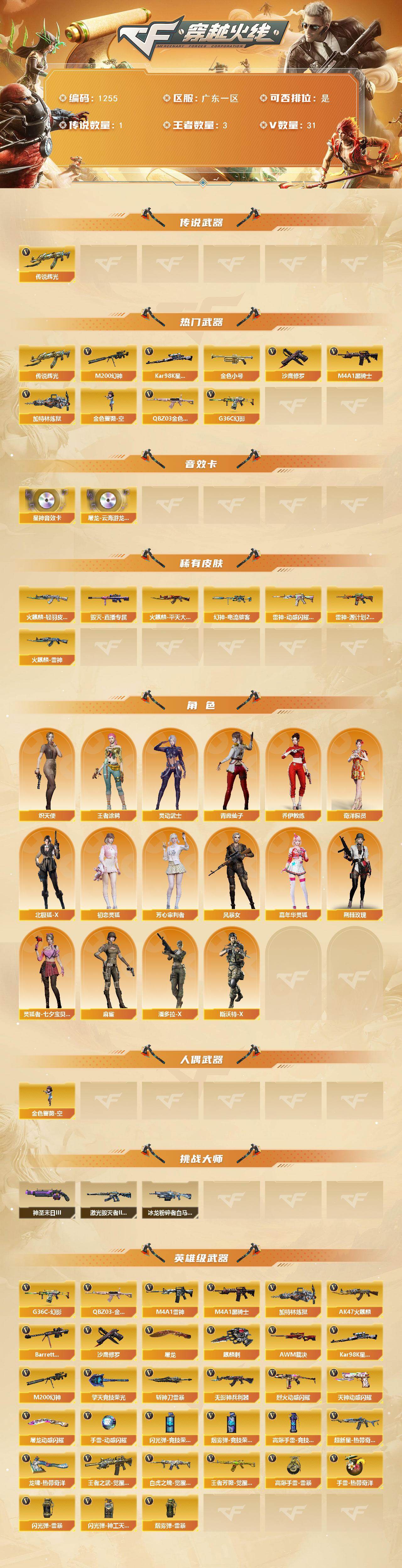 CFCMW421880穿越火线账号详情图2