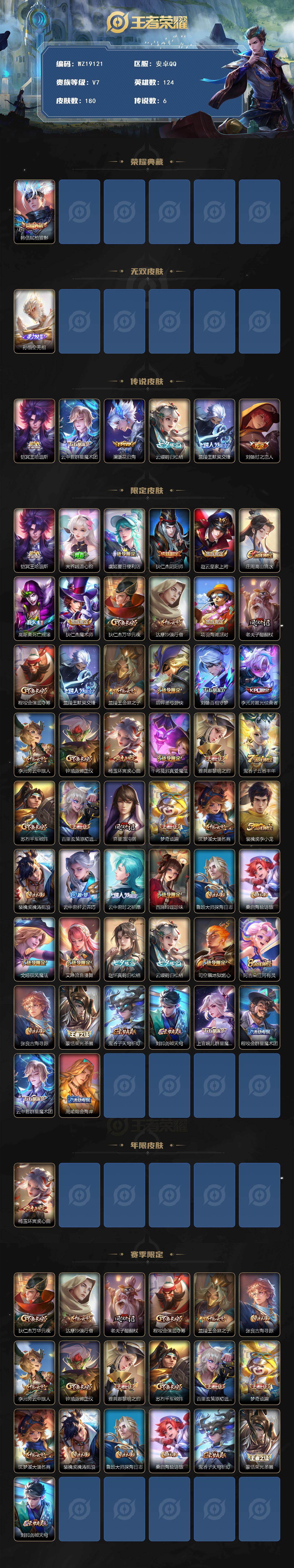 WZ03462012王者荣耀账号详情图2