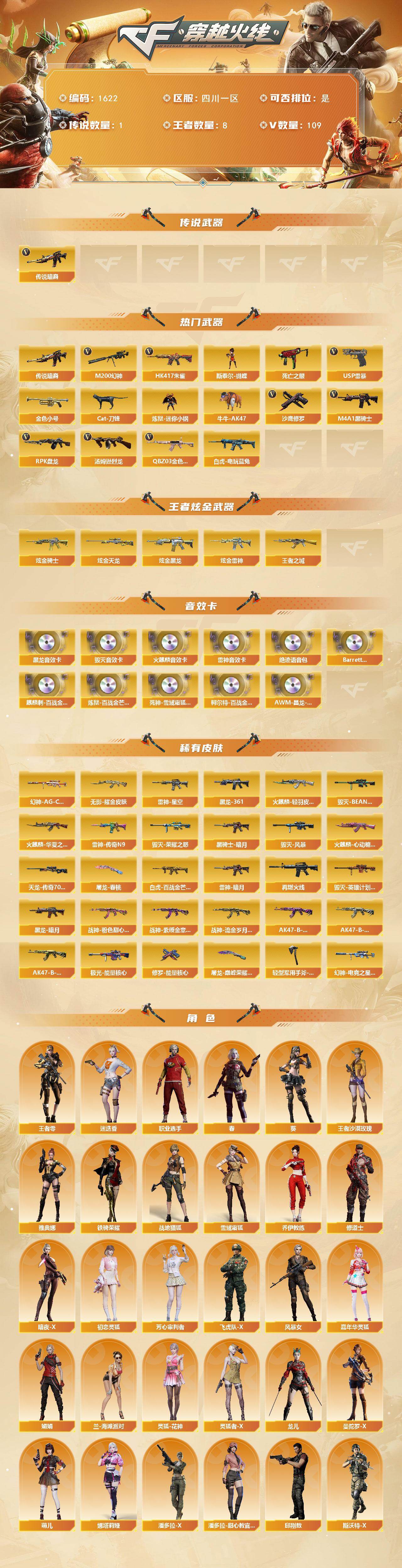 CFQM412115穿越火线账号详情图3