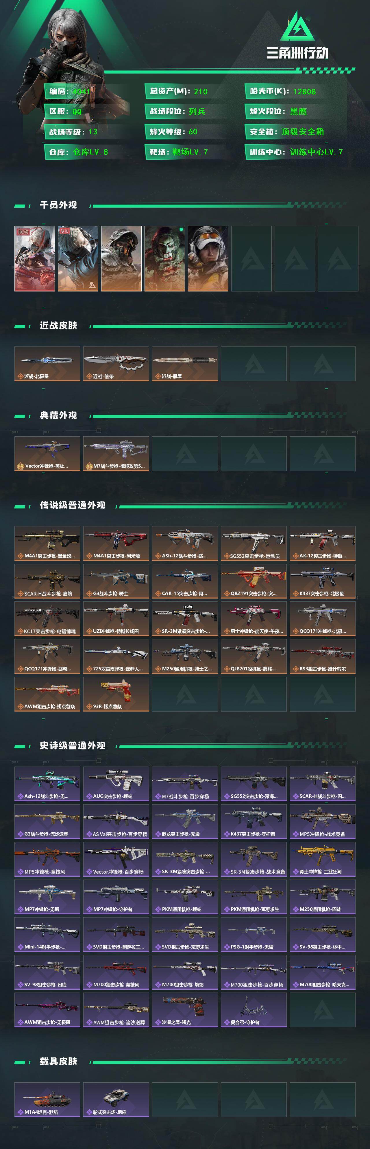 SJZCMW415268三角洲行动账号详情图2