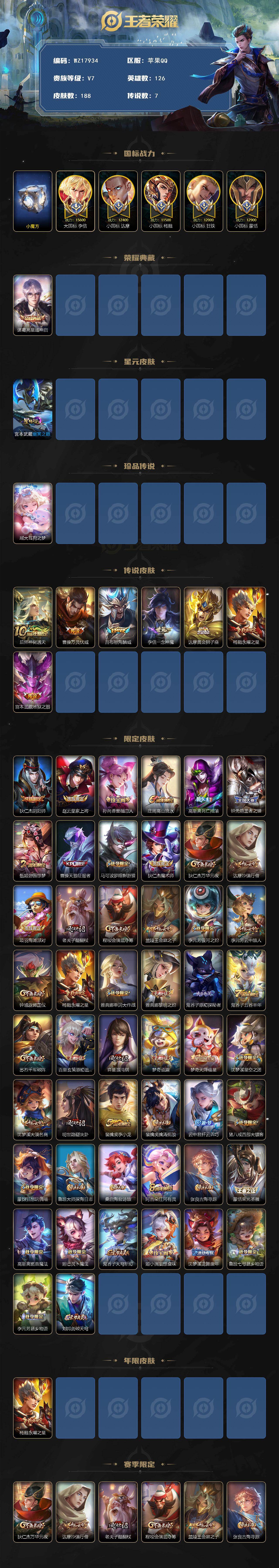 WZ03461685王者荣耀账号详情图2