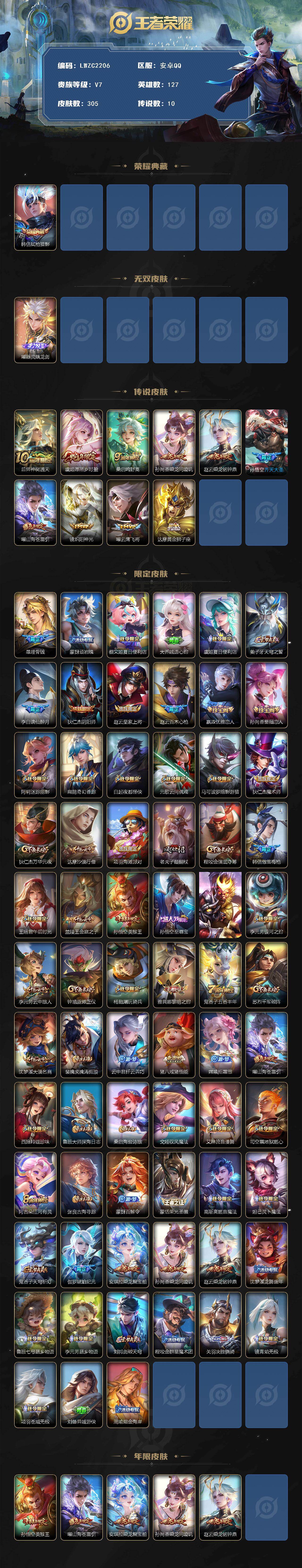 WZCMW4128045王者荣耀账号详情图2