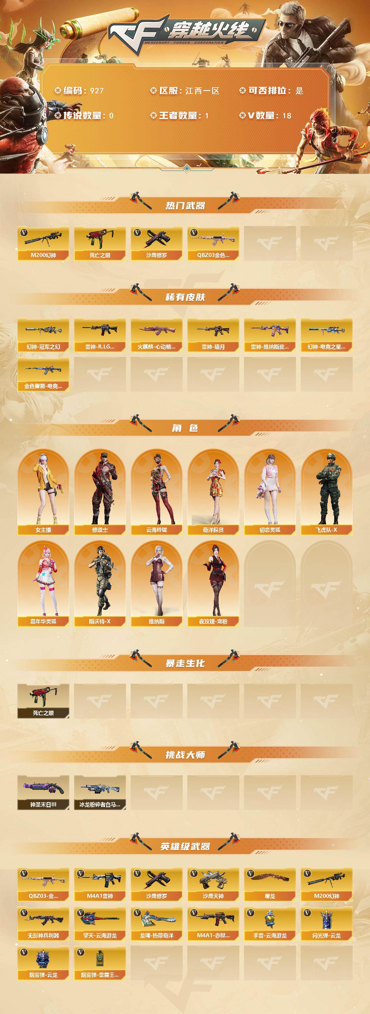 CFQM412363穿越火线账号详情图3