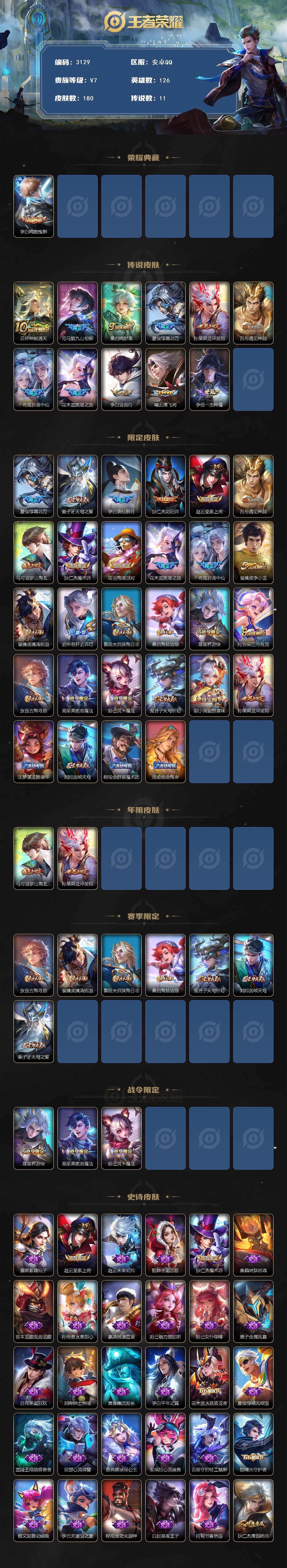 WZCMW460613王者荣耀账号详情图2 WZCMW460613王者荣耀账号详情图2