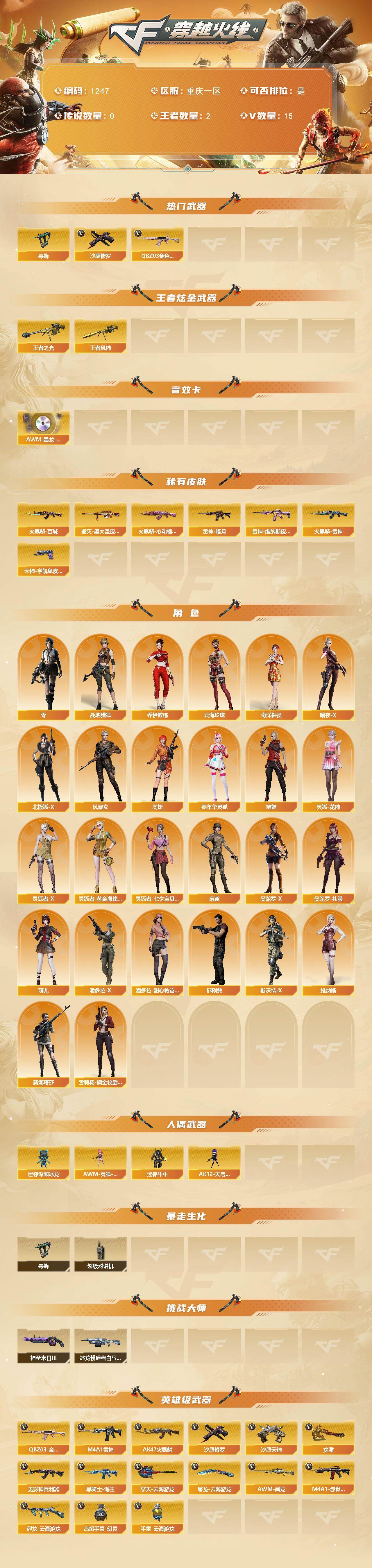 CFCMW421199穿越火线账号详情图2