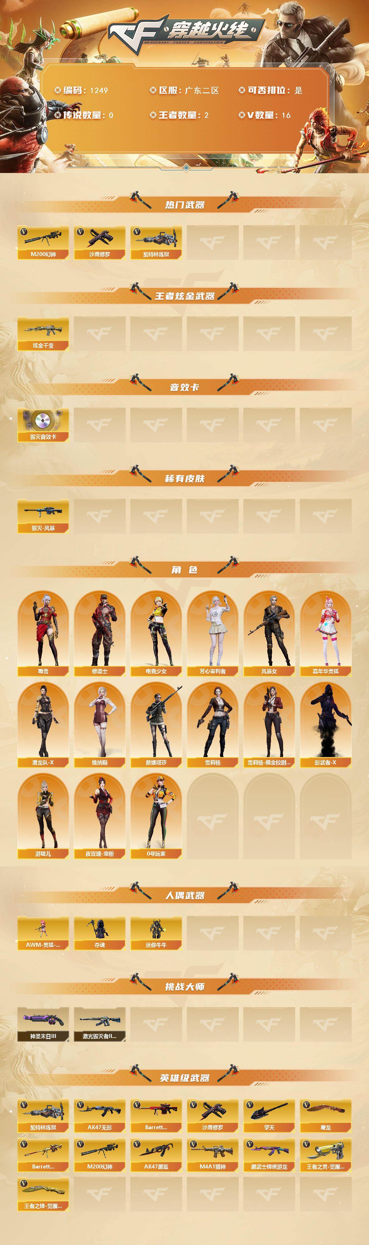 CFCMW421299穿越火线账号详情图2