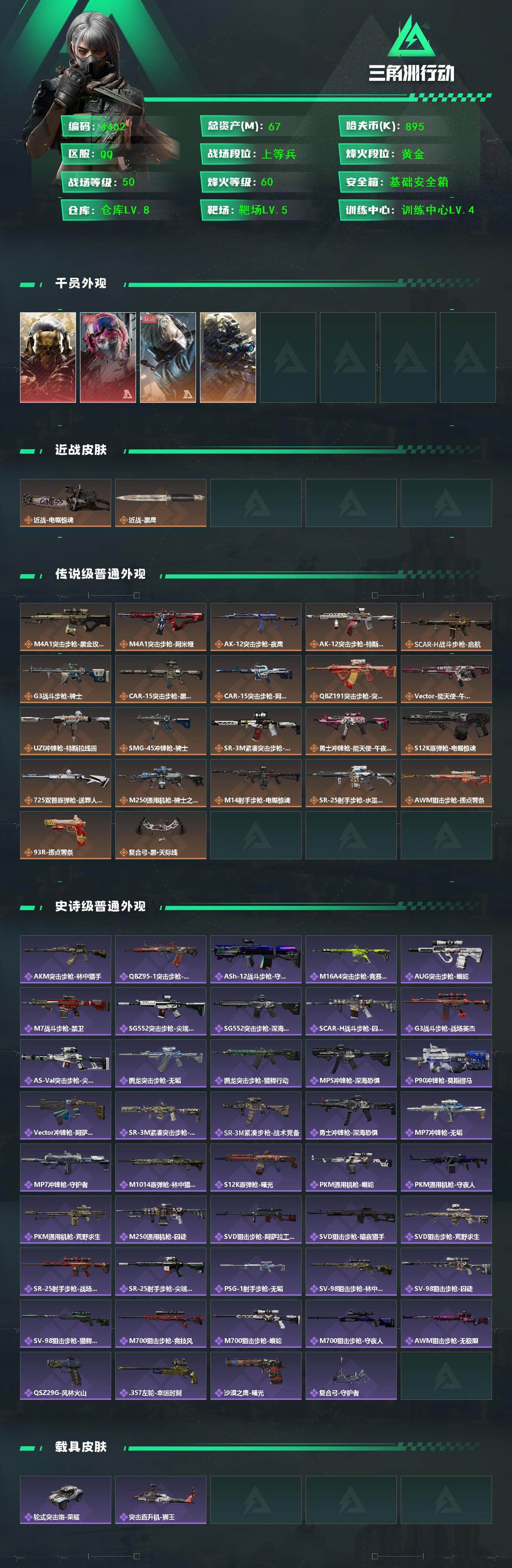 SJZCMW414550三角洲行动账号详情图2
