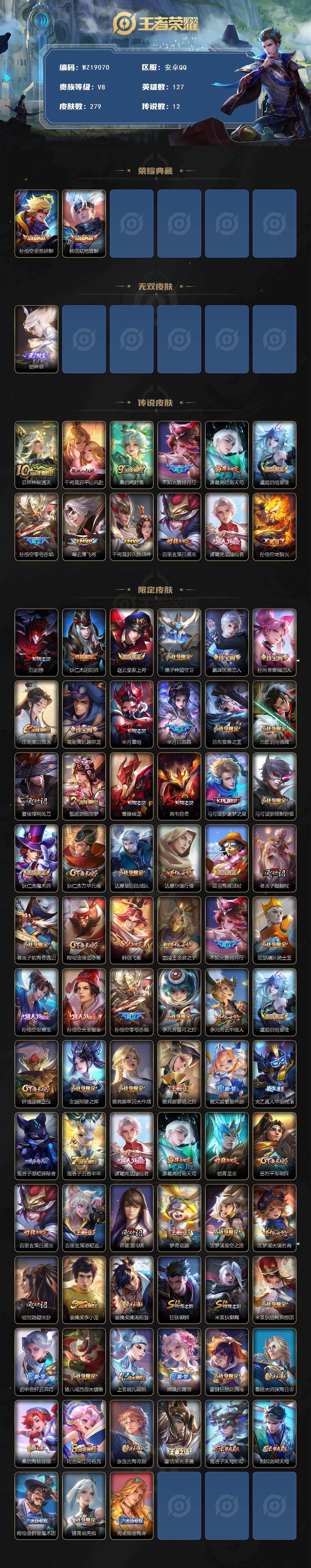 WZ03462299王者荣耀账号详情图2