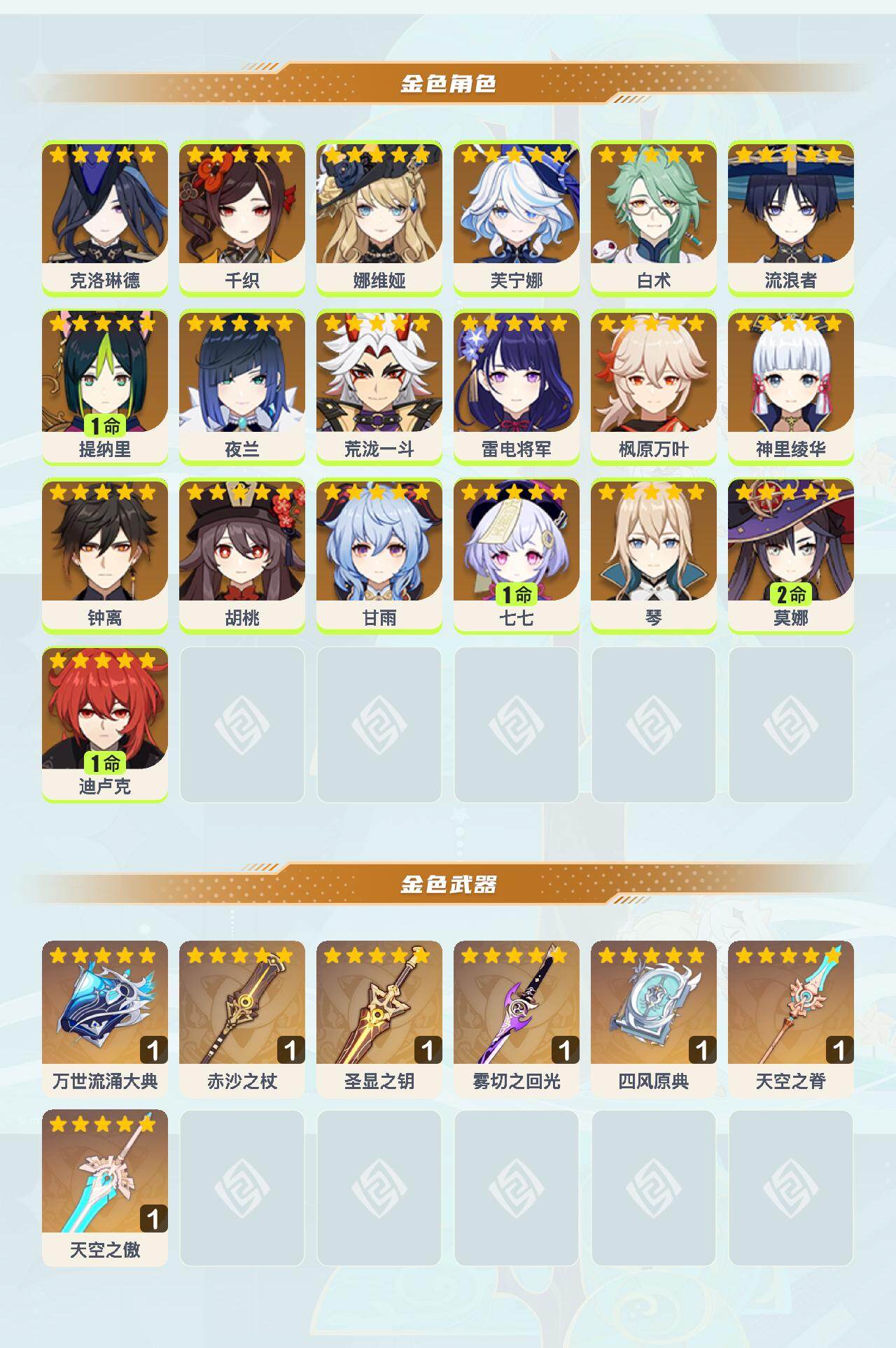 YSEY40924原神账号详情图3 YSEY40924原神账号详情图3