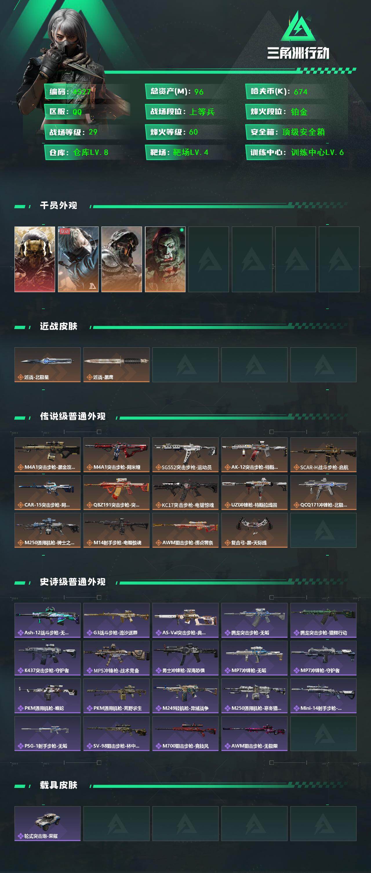 SJZCMW414918三角洲行动账号详情图2