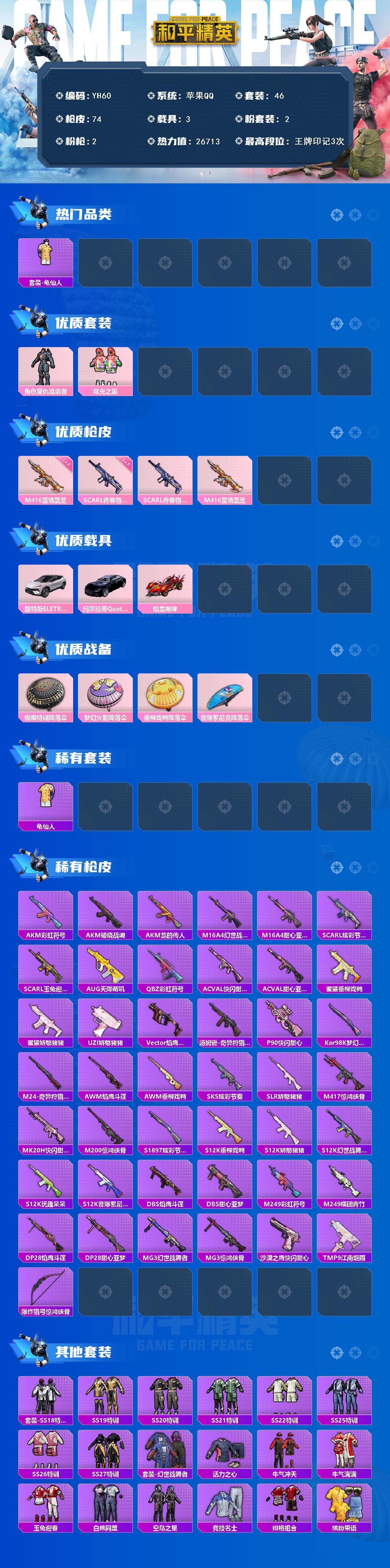 HPCMW450282和平精英账号详情图2