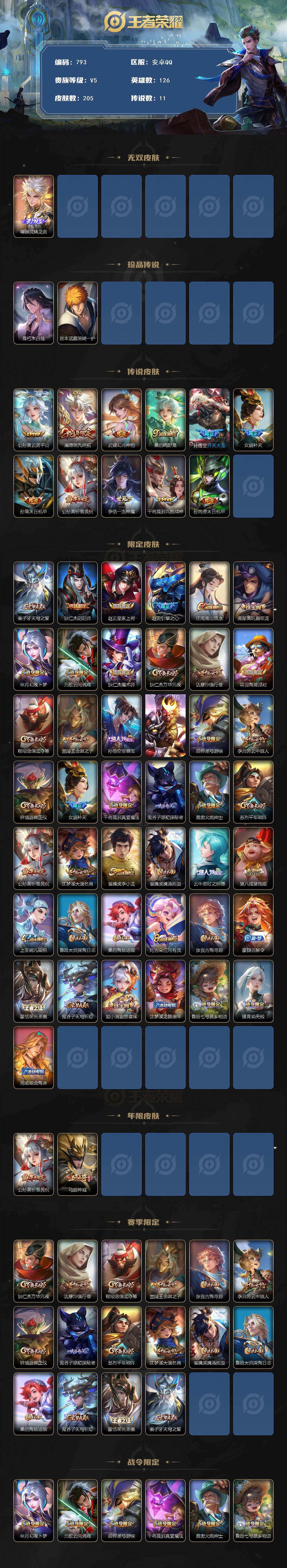 WZCMW495789王者荣耀账号详情图2