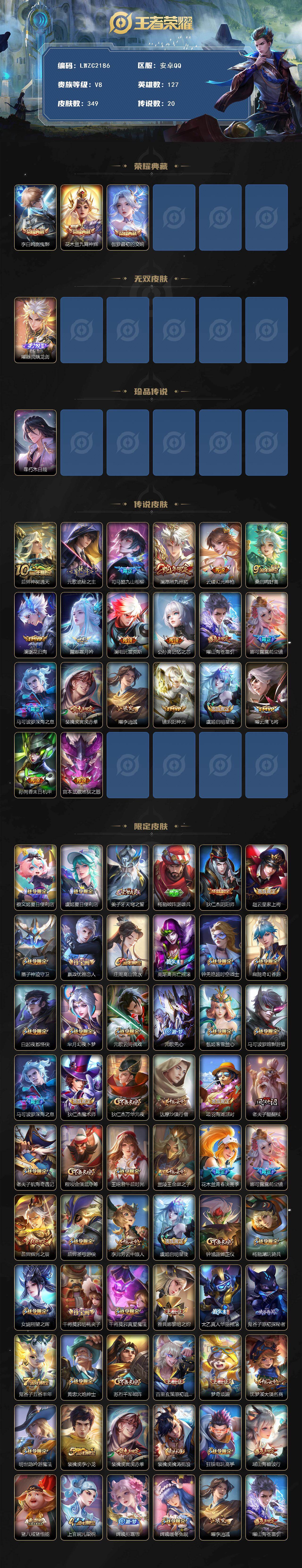 WZCMW464286王者荣耀账号详情图2