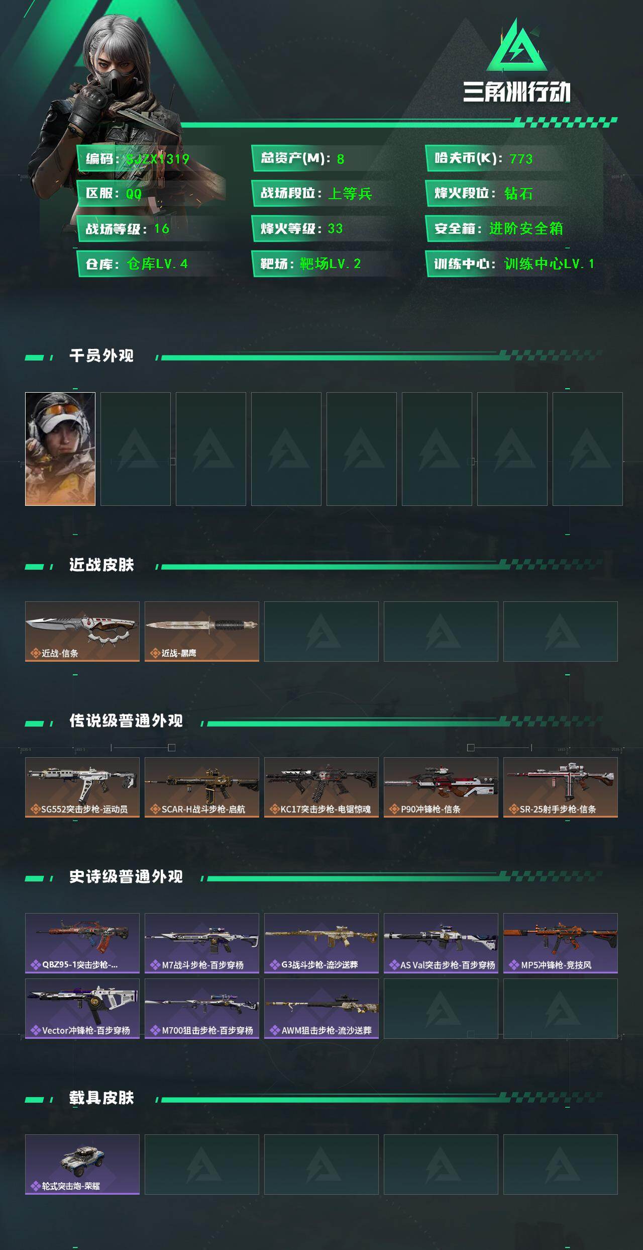 SJZEY418436三角洲行动账号详情图2