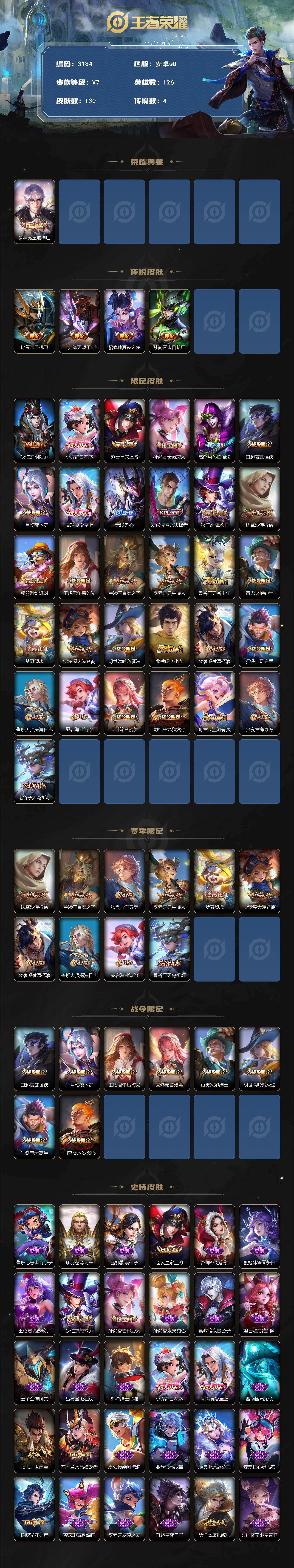 WZCMW461208王者荣耀账号详情图2