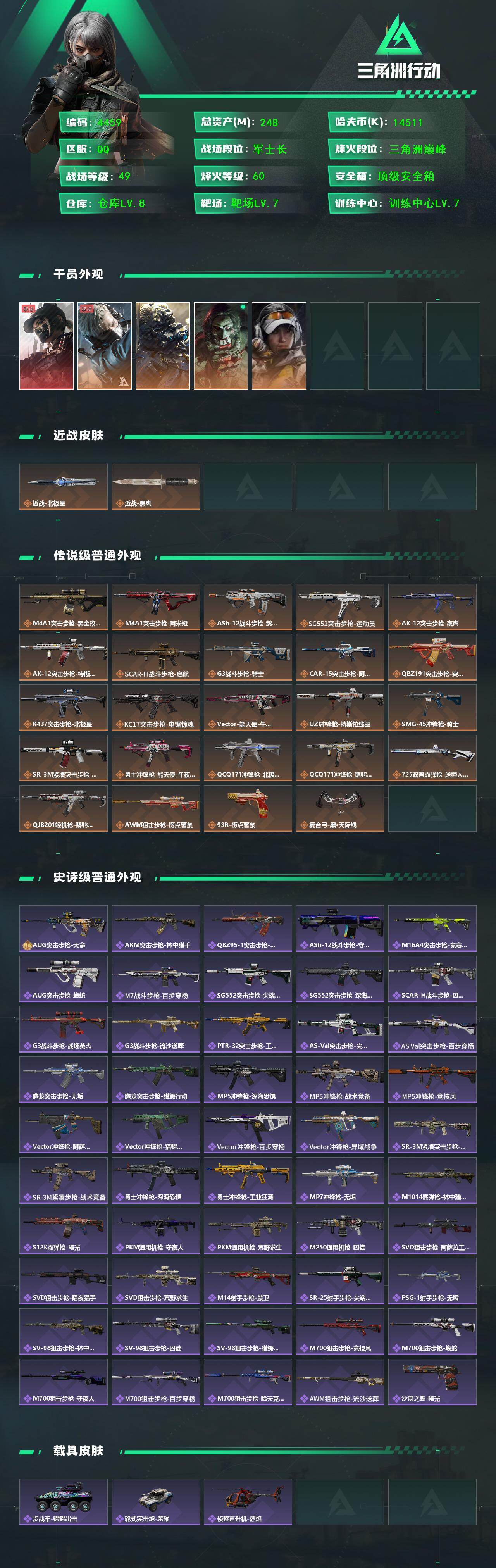 SJZCMW416299三角洲行动账号详情图2