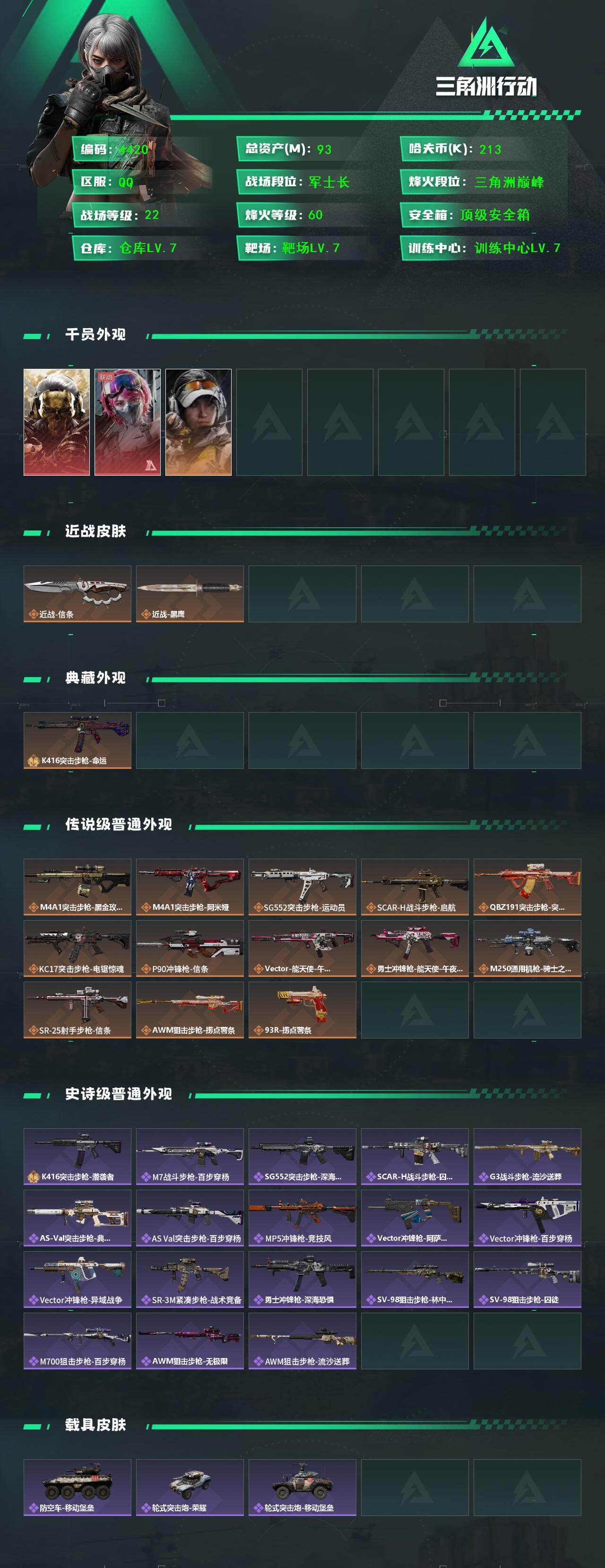 SJZCMW434025三角洲行动账号详情图2