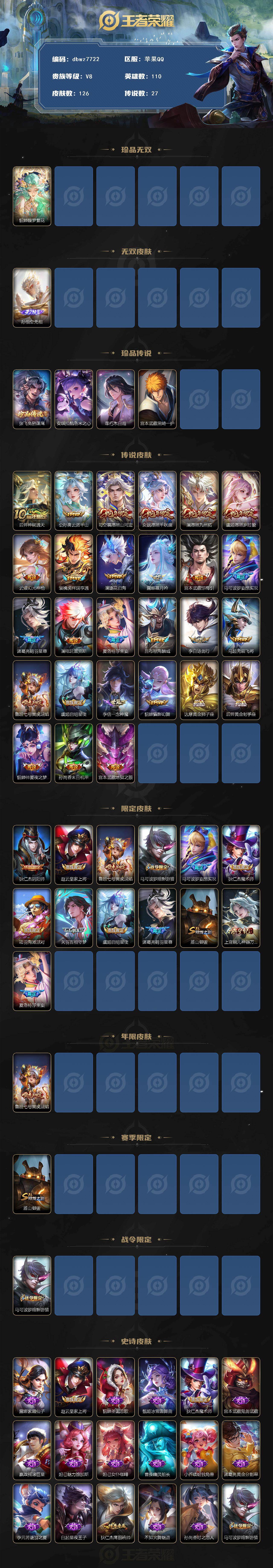 WZQM4171216王者荣耀账号详情图3