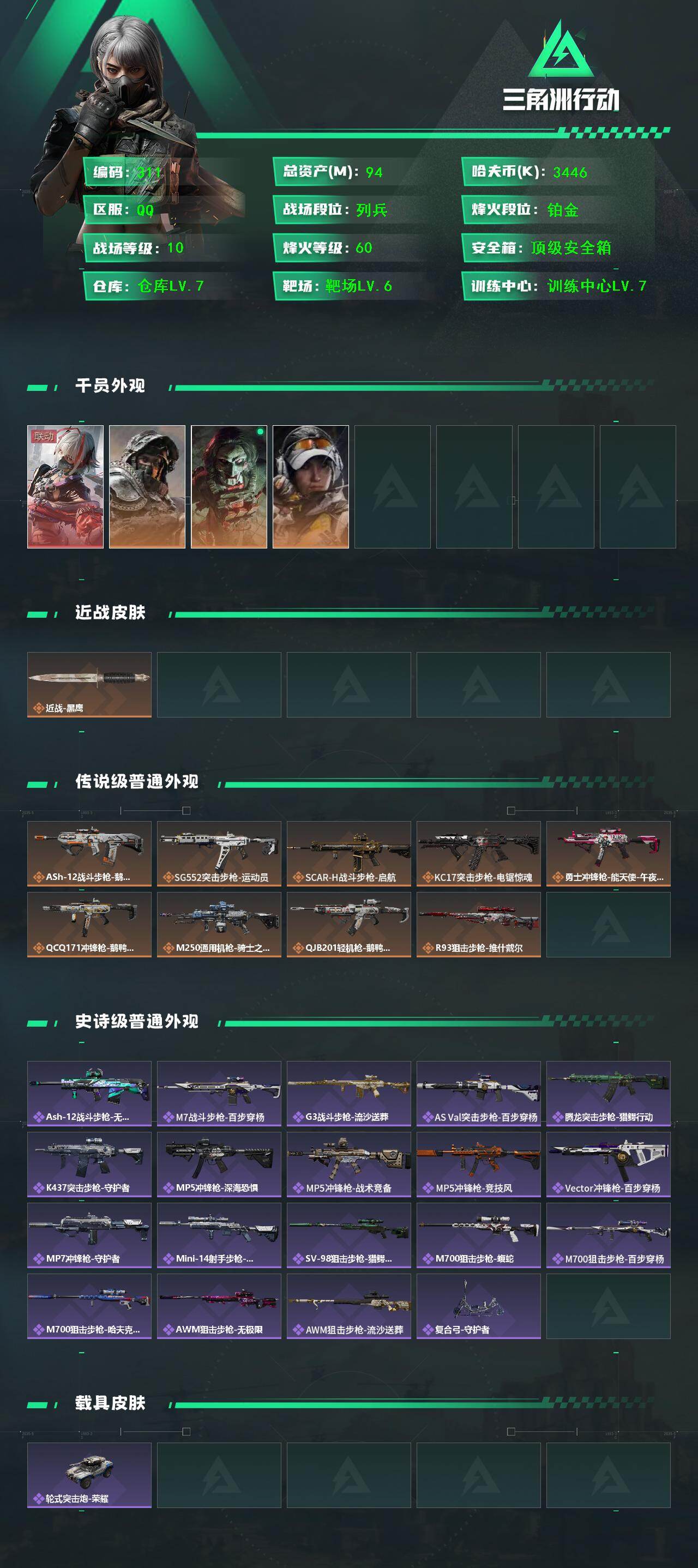 SJZCMW425912三角洲行动账号详情图2