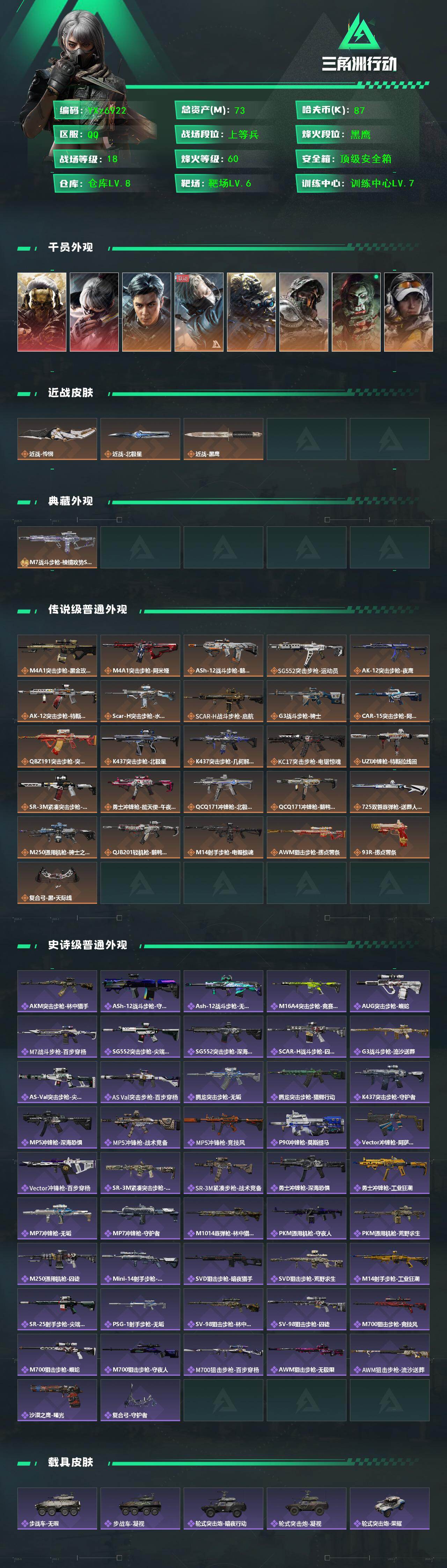 SJZCMW418358三角洲行动账号详情图2