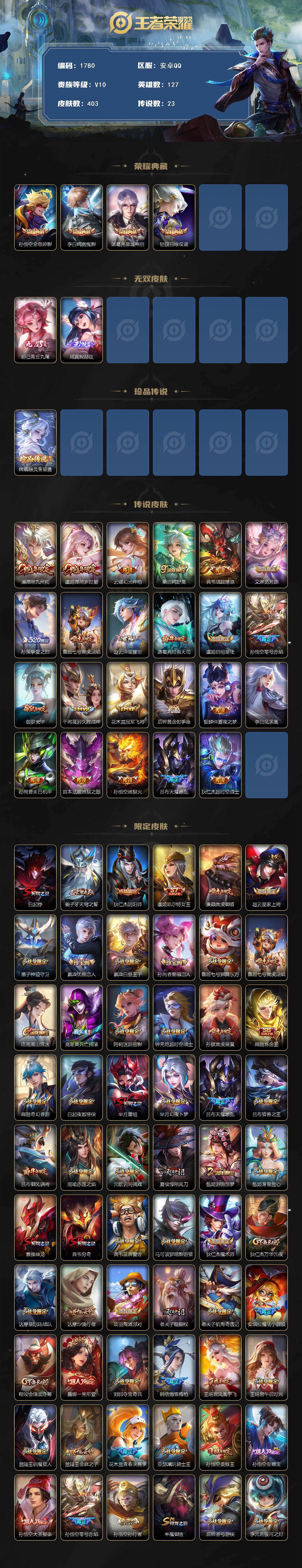 WZQM464287王者荣耀账号详情图3