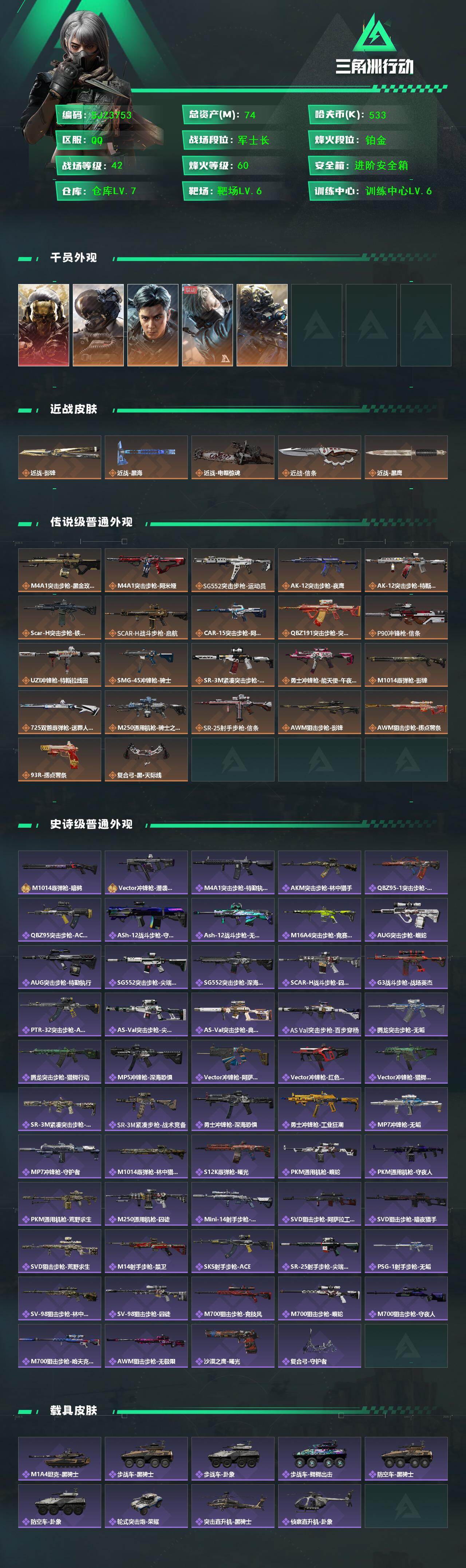 SJZQM431294三角洲行动账号详情图3