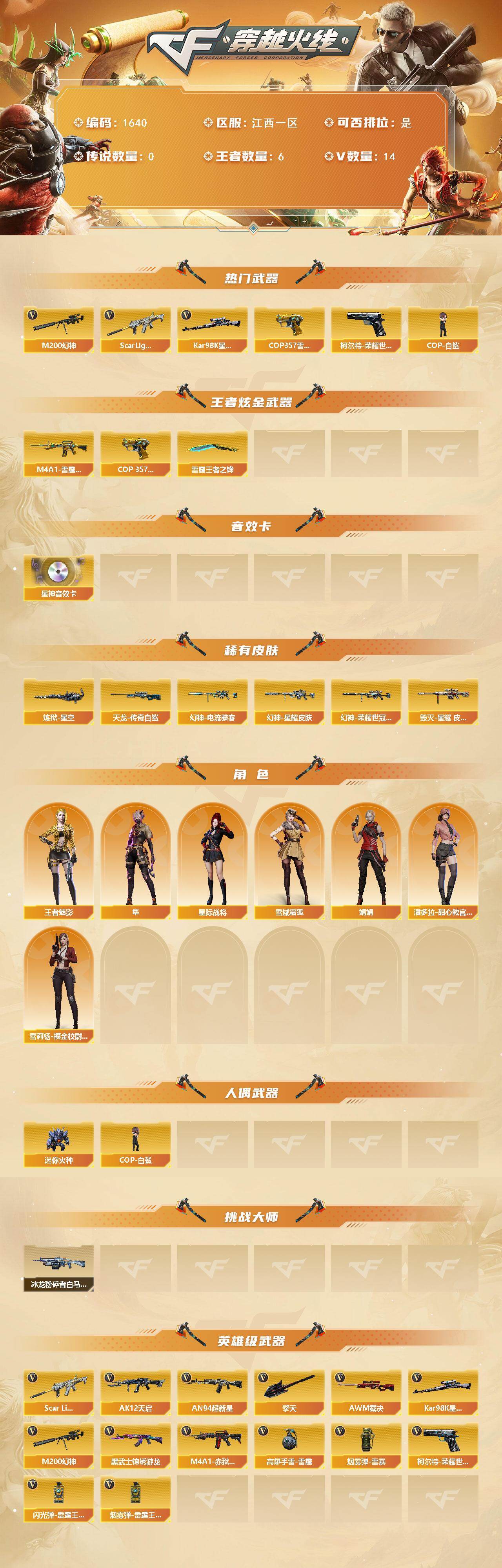 CFCMW428185穿越火线账号详情图2