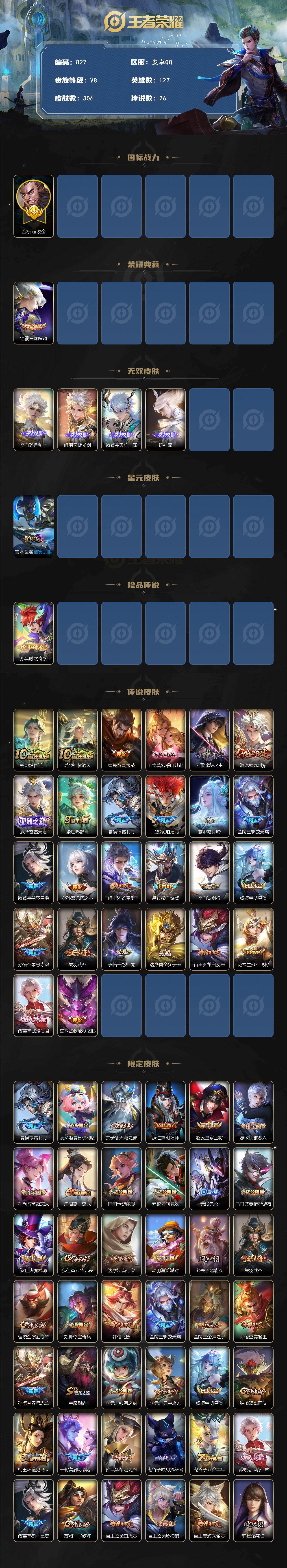 WZCMW496203王者荣耀账号详情图2 WZCMW496203王者荣耀账号详情图2