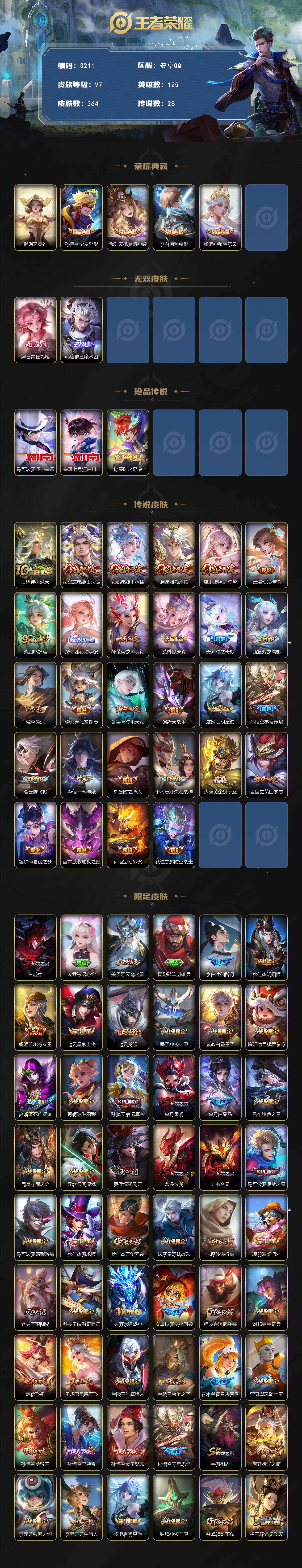 WZCMW462896王者荣耀账号详情图2