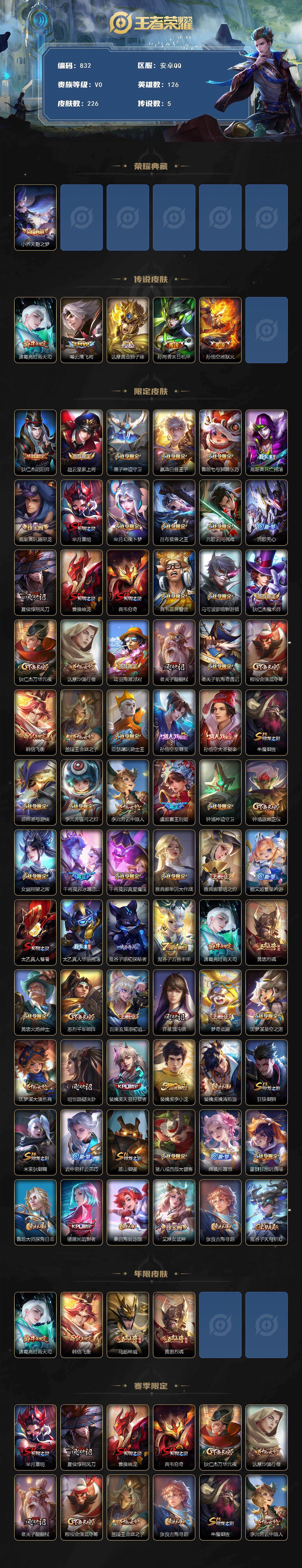 WZCMW495525王者荣耀账号详情图2 WZCMW495525王者荣耀账号详情图2