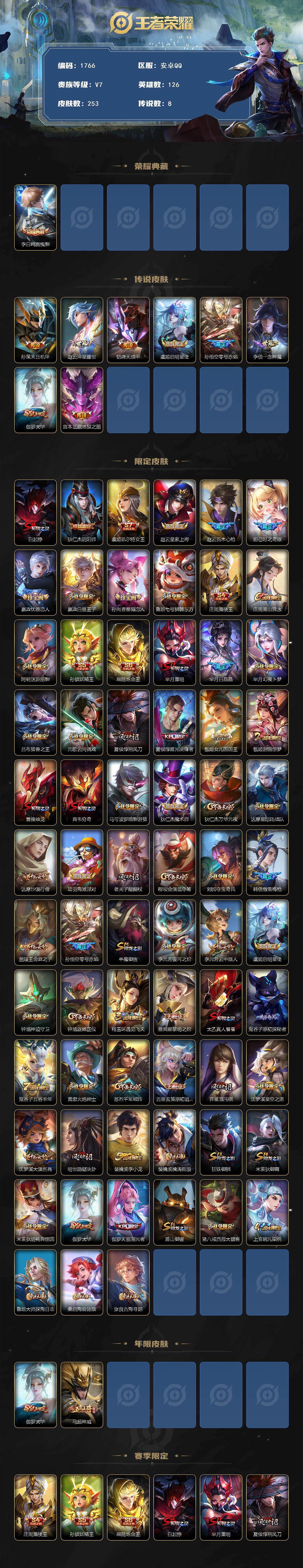 WZQM464022王者荣耀账号详情图3