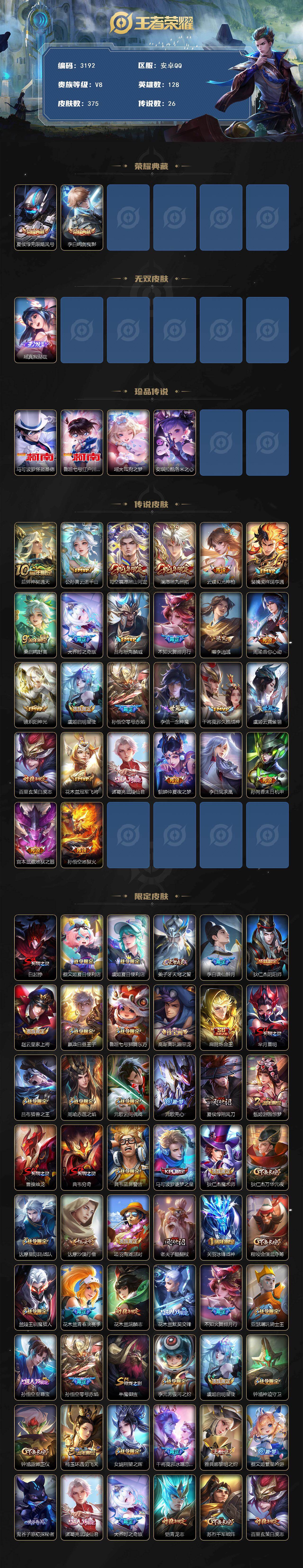 WZCMW465260王者荣耀账号详情图2