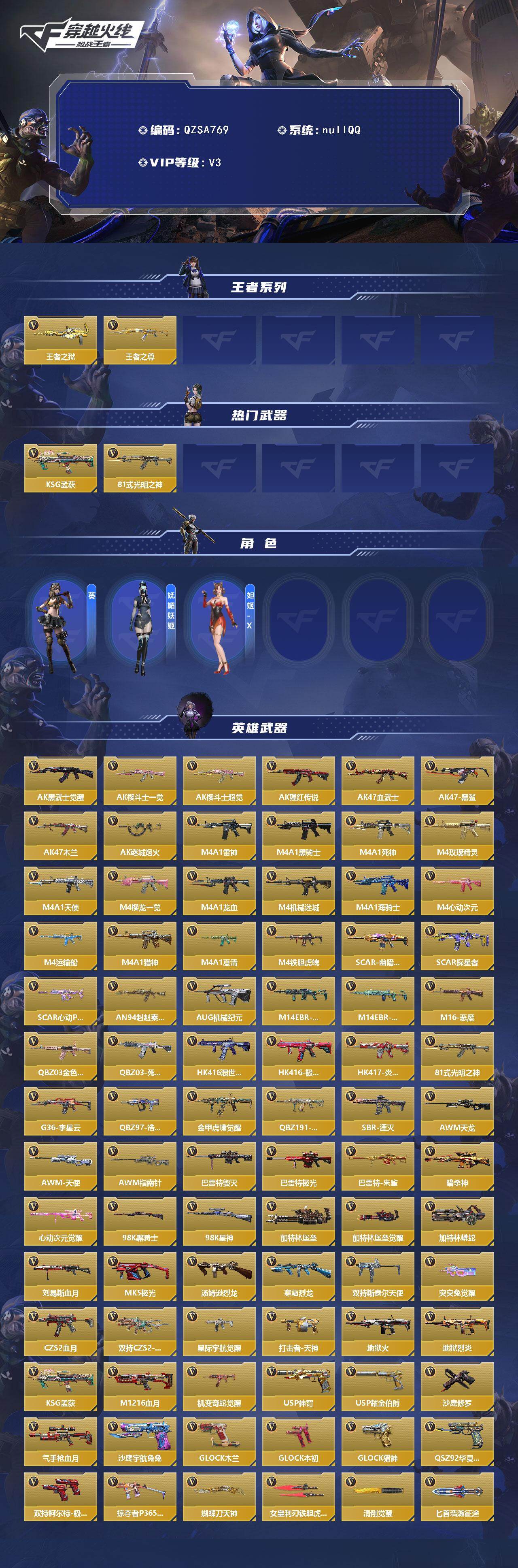 CFMEY45181枪战王者账号详情图2