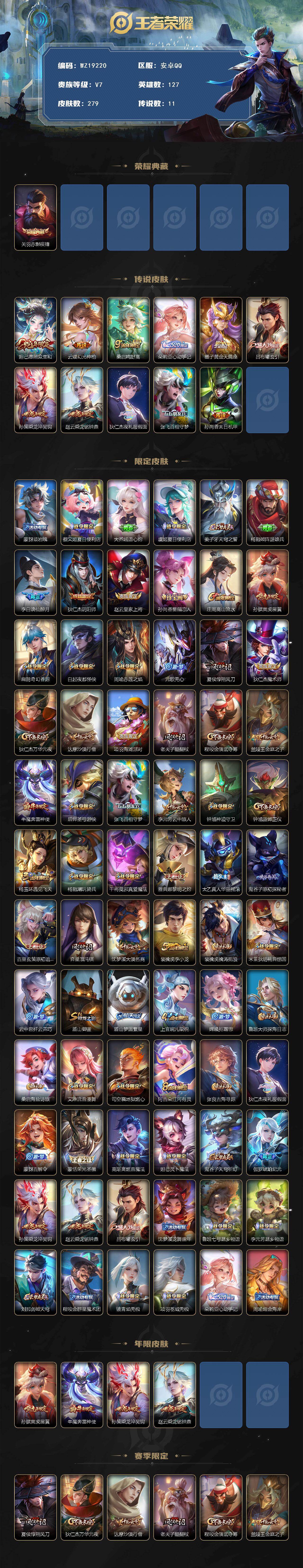 WZ03465692王者荣耀账号详情图2