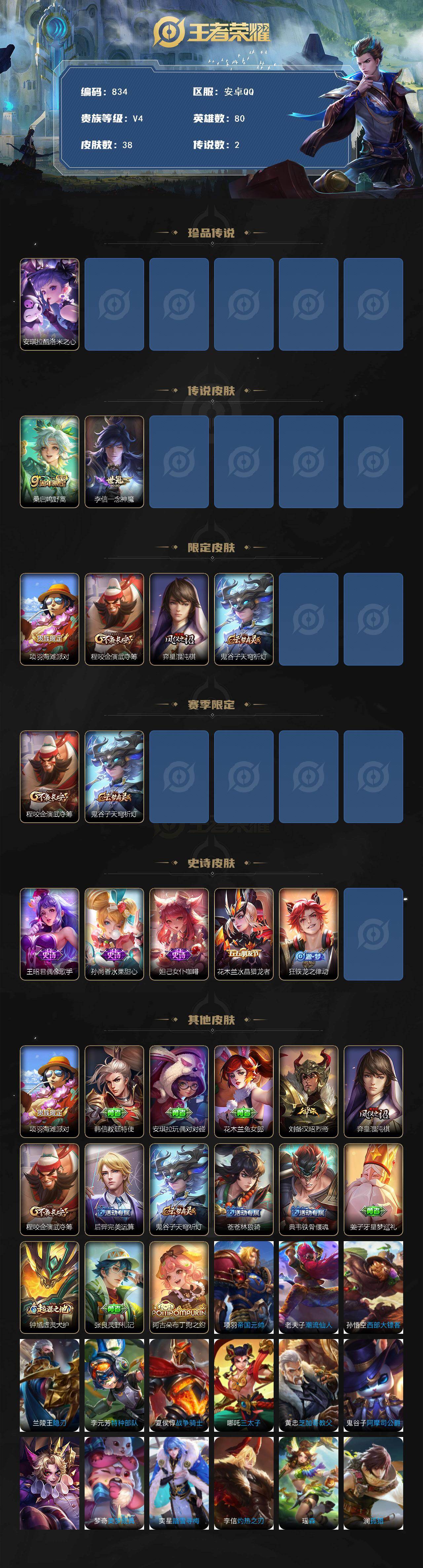 WZCMW495353王者荣耀账号详情图2