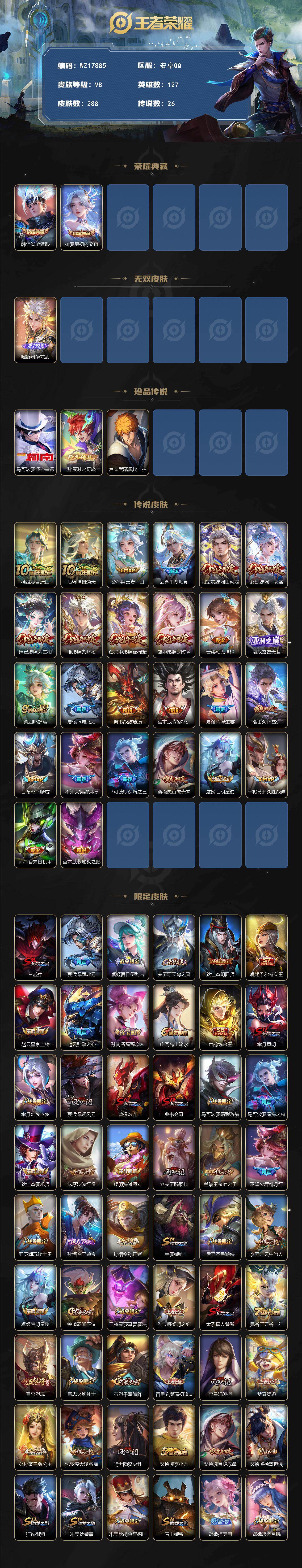 WZ03465620王者荣耀账号详情图2