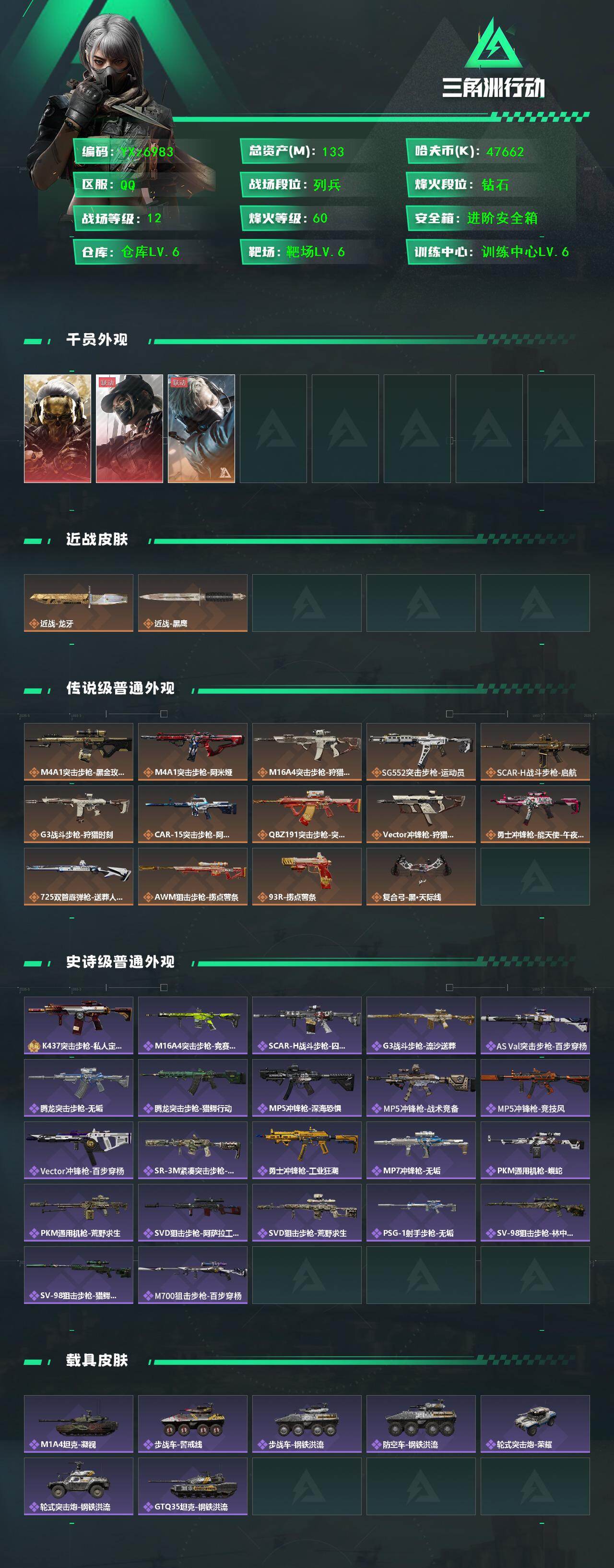 SJZCMW418995三角洲行动账号详情图2