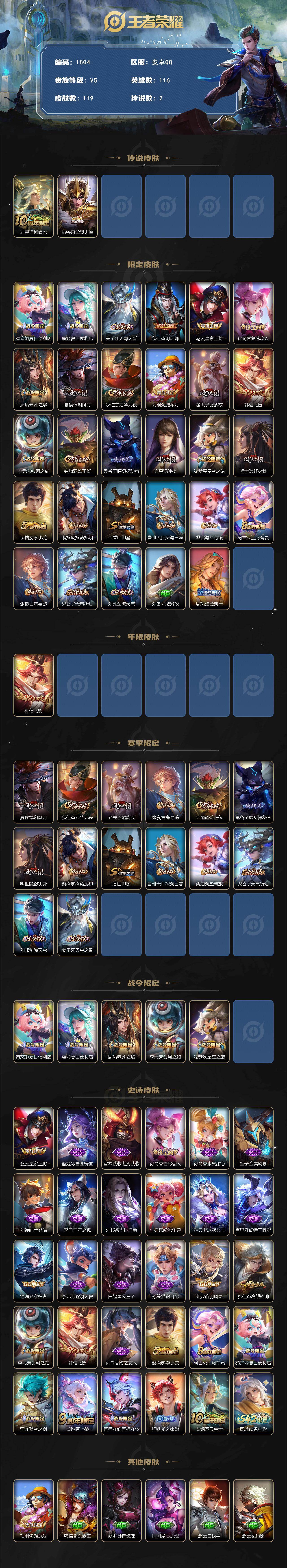 WZCMW467616王者荣耀账号详情图2