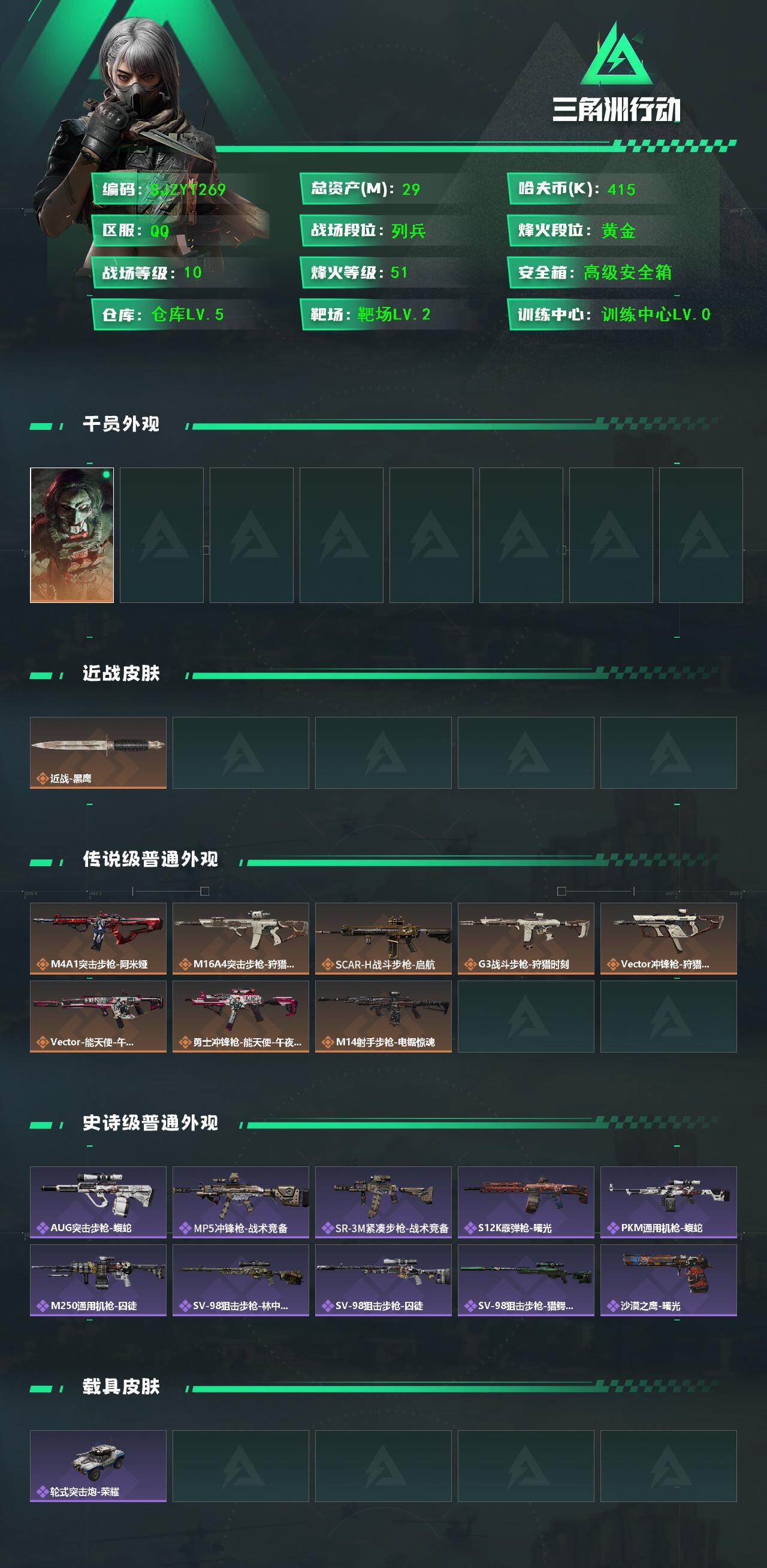 SJZEY433179三角洲行动账号详情图2