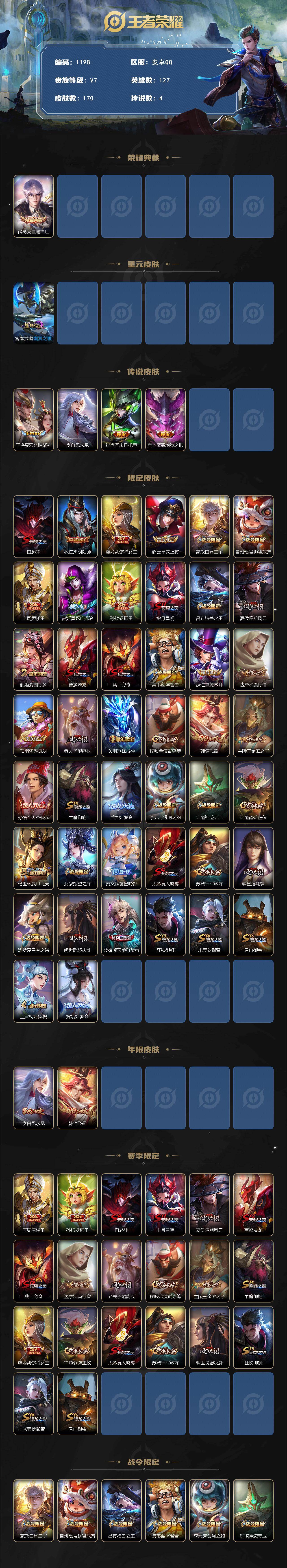 WZKG494115王者荣耀账号详情图2