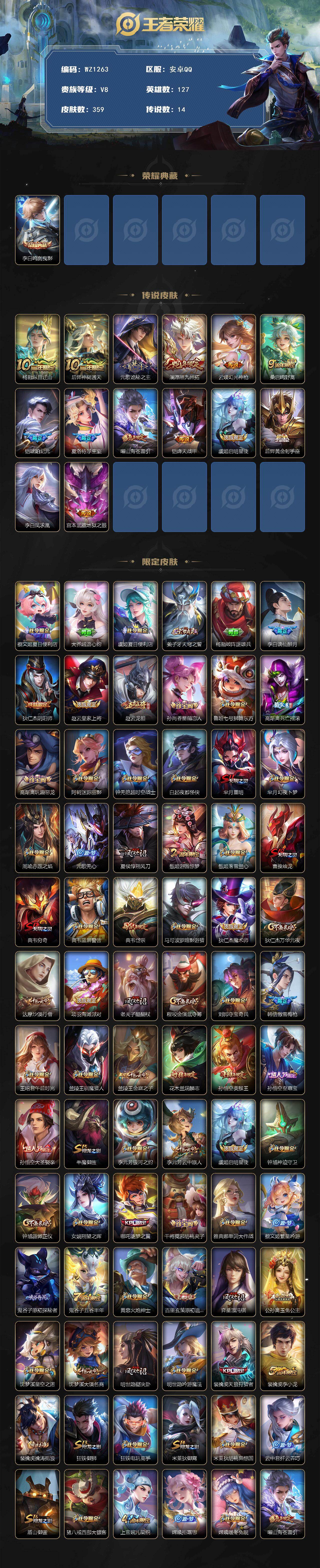 WZLX468715王者荣耀账号详情图2