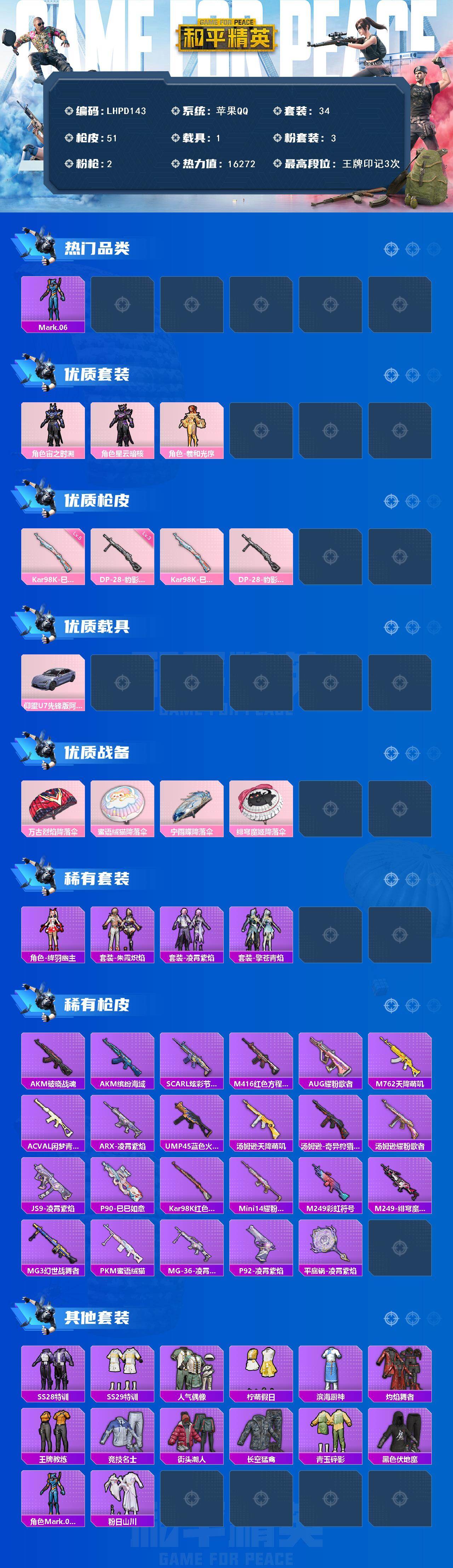 HPLX465867和平精英账号详情图2